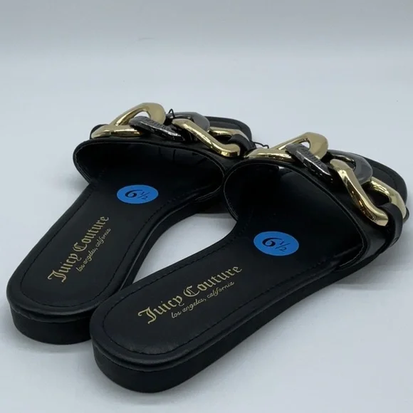 Juicy Couture gold tone chain embellished slide - Picture 4 of 9